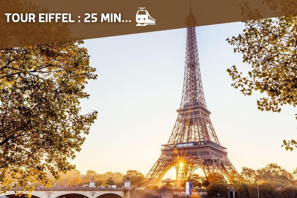 Escapade Parisienne A 25 Minutes De La Tour Eiffel Apartment วิลนูเว-ลา-กาเรนน์ ภายนอก รูปภาพ